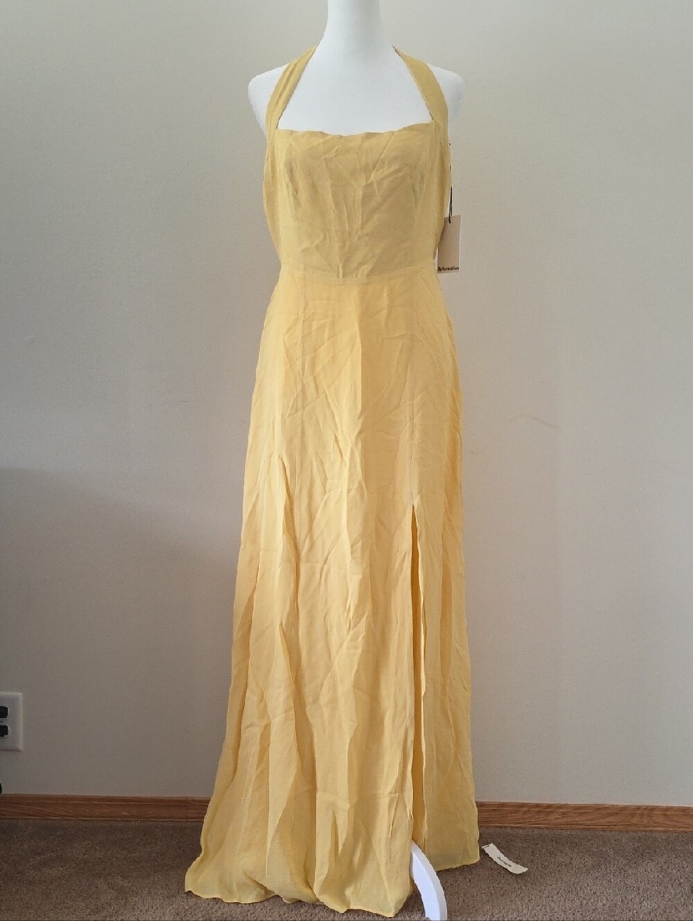 NWT Reformation Jovelle Sunshine Halter Maxi Dress 10